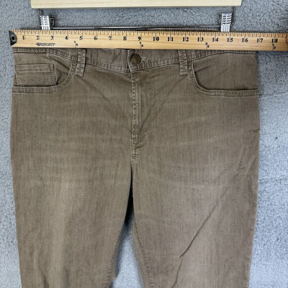 Alberto‎ Jeans Mens 34x29 Brown Luxury T400 Denim Modern Fit Preppy - Picture 4 of 11